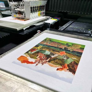 Camiseta de estampado digital de tinta blanca kangli