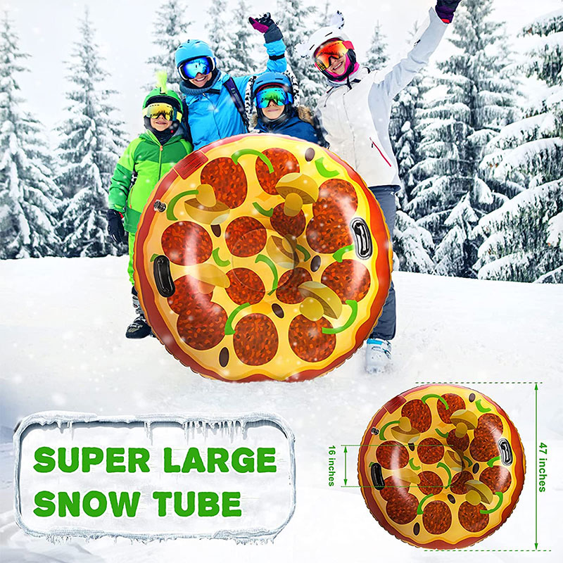 Pizza inflable Equipo de trineo de tubo denieve de juguetes de invierno, juguetes denieve paraniños al aire libre