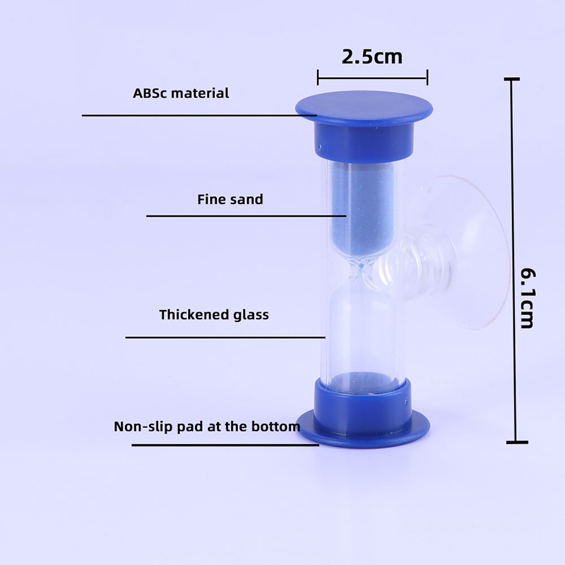 Mini Glass de arena para el temporizador de ducha/teeth Temporizador de cepillado con taza de succión