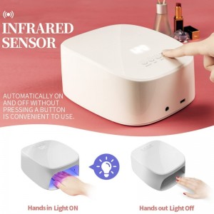 M&r P30Pro Lámpara de uñas LED UV inalámbrica, 60 W recargable UV Luz para uñas secador de uñas LED inalámbrico con puerto USB para teléfono y taladro de uñas, lámpara de uñas profesional para esmalte de uñas de gel