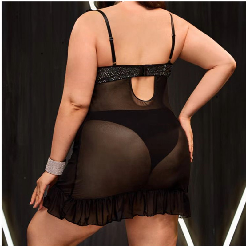 Chillón sexy camisones de encaje correas de hombro brillante bras brillante ropa denoche sexy sospecher falda