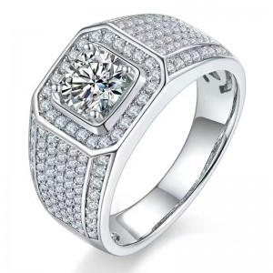 Compromiso S925/18K/14k/10K con moissanite/Real Diamond para el hombre