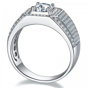 Compromiso S925/18K/14k/10K con moissanite/Real Diamond para el hombre
