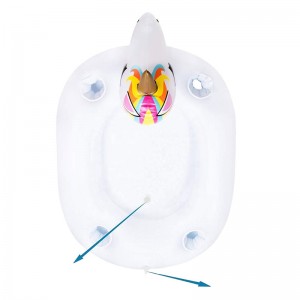 Soporte de bebidas de bandeja de hielo flotante, bebida frutal buffet picnic barbacoa, barra de servicio de unicornio inflable