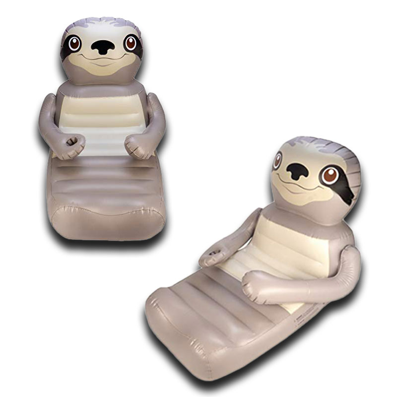 Huggables inflables perezoso salón inflable de gran tamaño con portavasos para piscina o juguete del lago