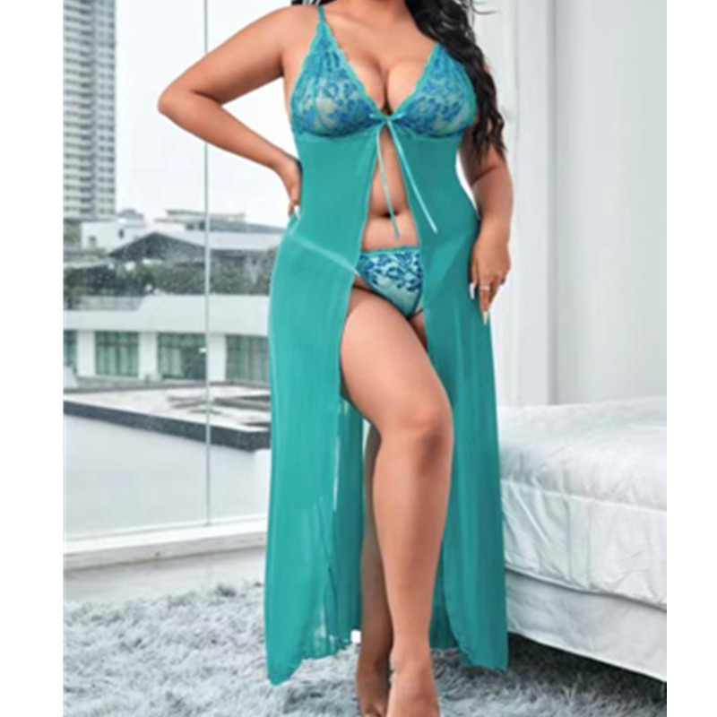 Túnica de malla volante sexy ropa denoche