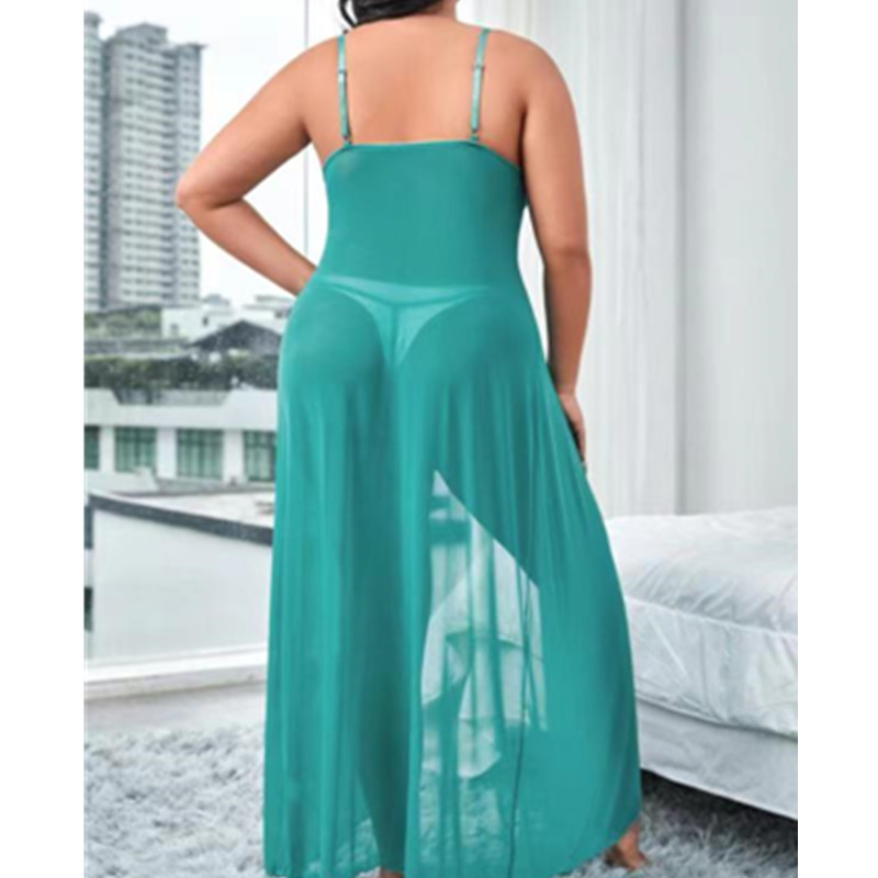 Túnica de malla volante sexy ropa denoche