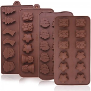 Moldes de chocolate para hornear a la estrella de silicona de alta calidad