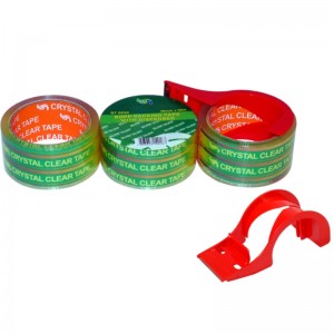 cinta de embalaje OPP de Crystal Clear con dispensador