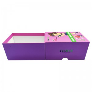 Caja de regalo de juguete personalizada, cubierta superior e inferior, cubierta del cielo y tierra, la caja de papel de papel de cobre impresa en color, caja hecha a mano, caja de juguetes, personalizado