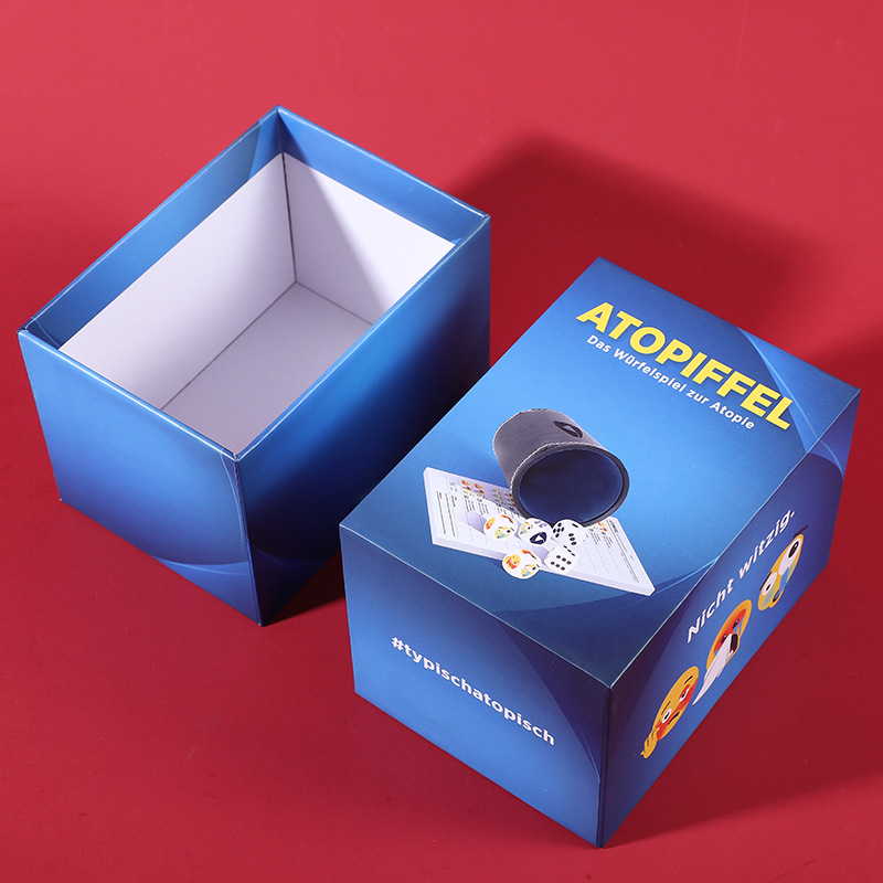 Caja de envasado de juguetes de fábrica de entretenimiento Caja de embalaje de cubierta Tiandi Logotipo de impresión