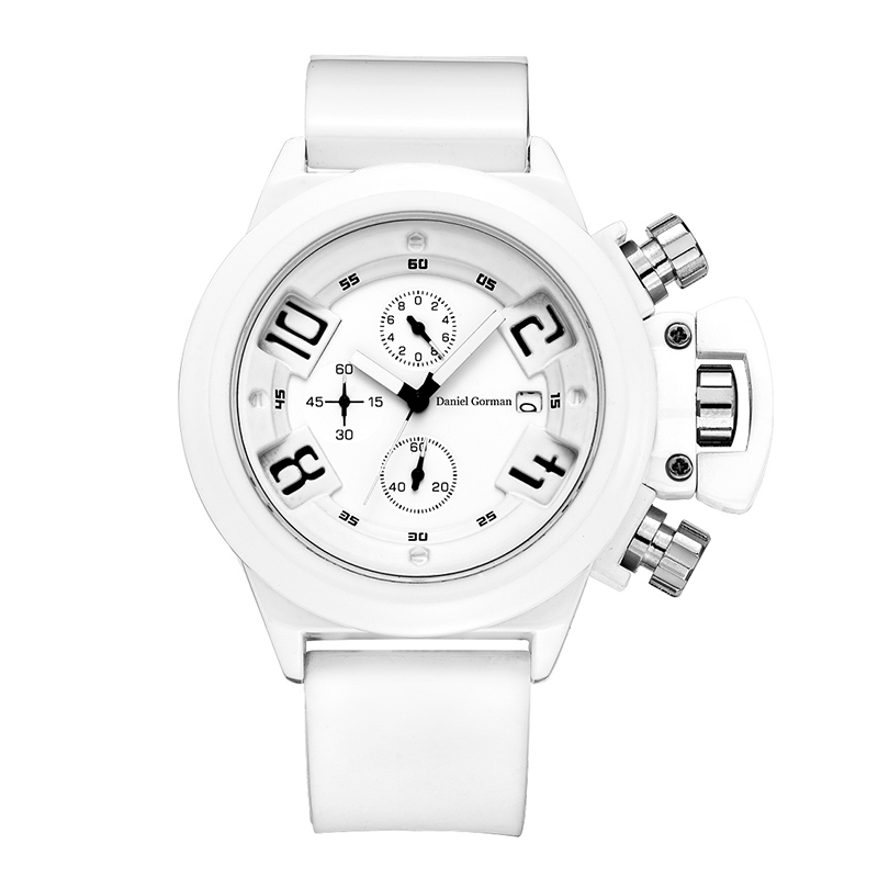 Daniel Gormantop Brand Luxury Sport Watch Ratios militares Relojes de goma de goma azul Relojes impermeables RM2208