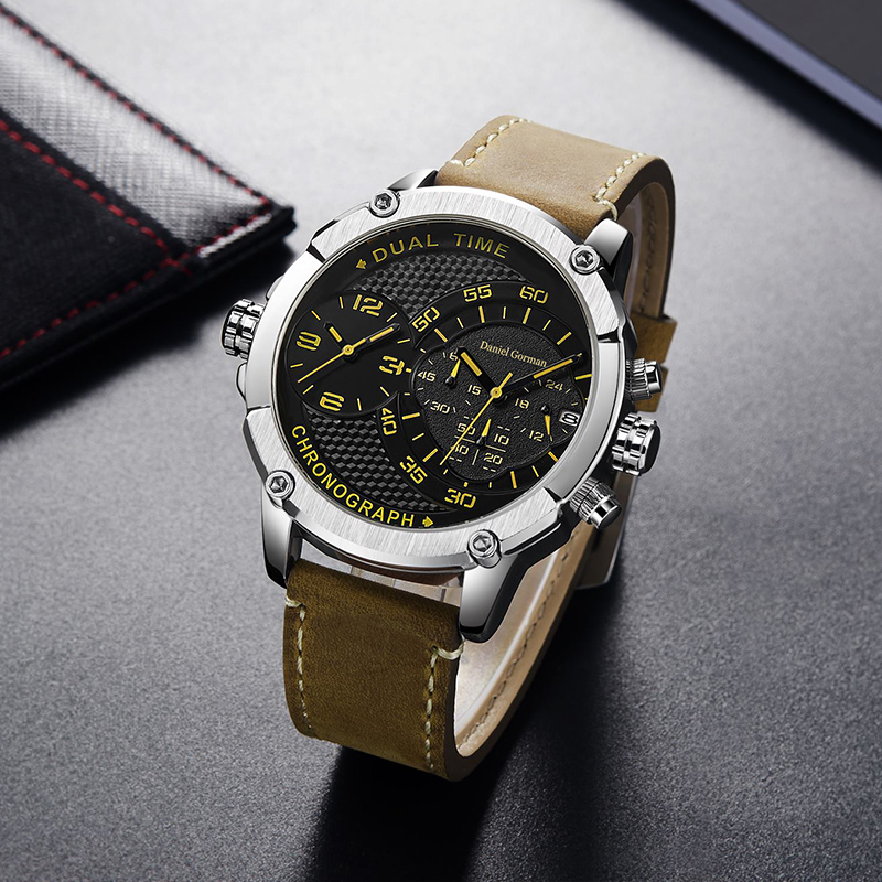 Danlei Gorman RM220 Reloj Top Brand Luxury Waterproof Sports Watch Ratio de cuarzo de cuero militar Dropship Droppiship