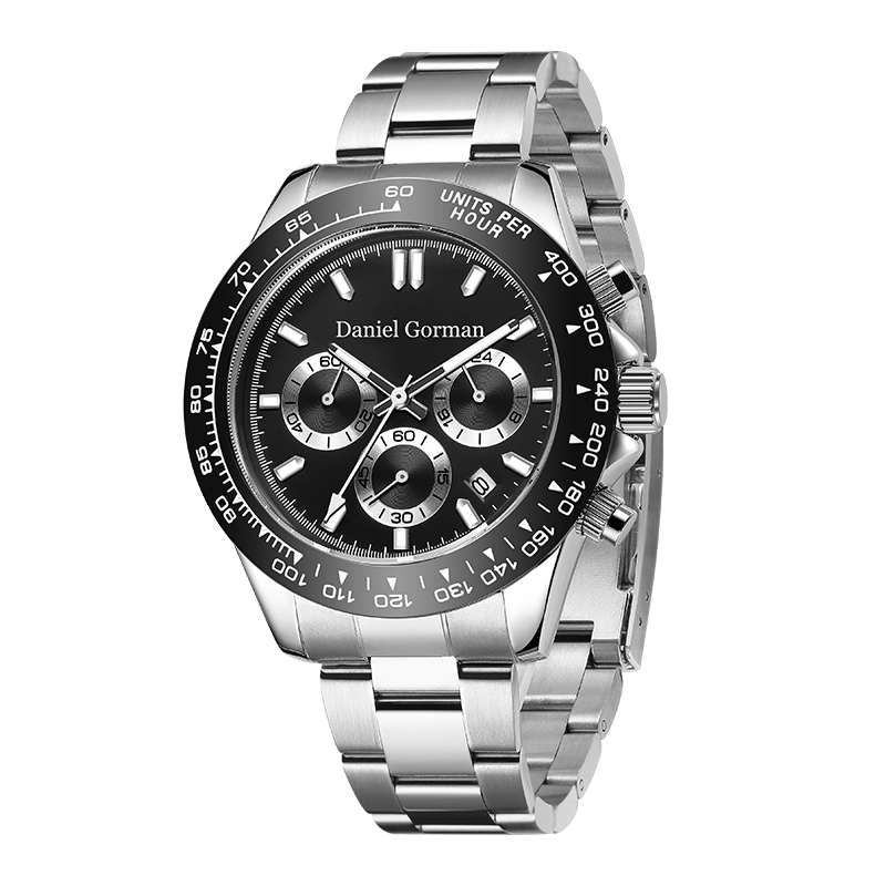 Daniel Gorman Brand Wholesales Strap Luxury Mens Relojes Luminoso de 30m Relojes de galón de cronógrafo impermeable WRISTRM220428
