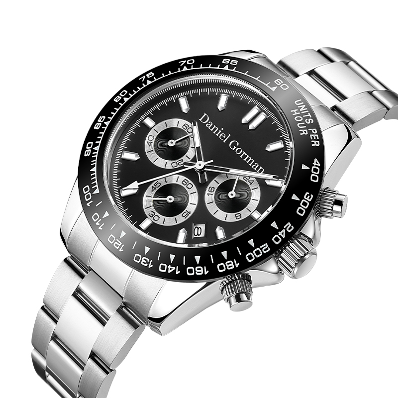 Daniel Gorman Brand Wholesales Strap Luxury Mens Relojes Luminoso de 30m Relojes de galón de cronógrafo impermeable WRISTRM220428