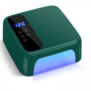 M&r 602Pro Lámpara de uñas LED inalámbrica inalámbrica, secador de uñas inalámbrico, luz de uñas LED recargable de 72W, lámpara de uñas LED UV de gel portátil con 4 sensores de ajuste de temporizador y pantalla LCD, lámpara de...