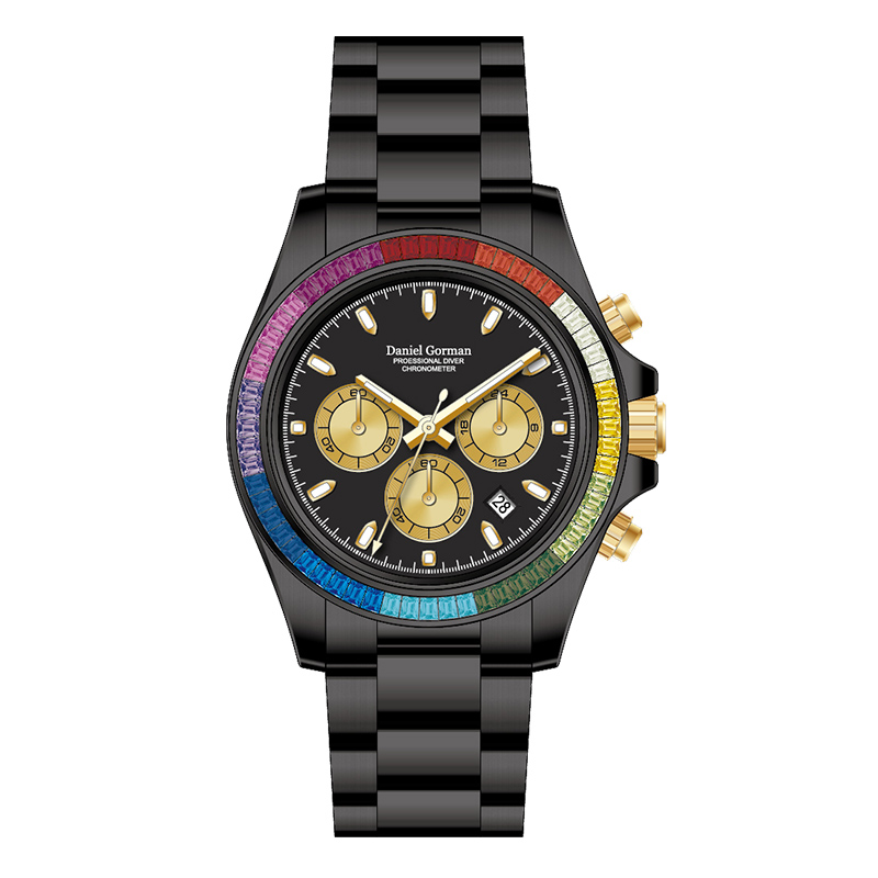Reloj de lujo Cuarzo de acero inoxidable WatchDG9003