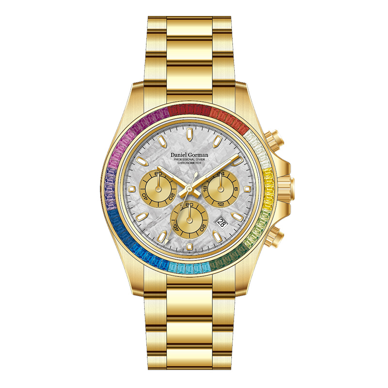Reloj de lujo Cuarzo de acero inoxidable WatchDG9003