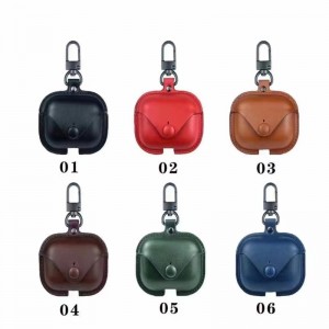 Adecuado para la caja protectora de Apple AirPods Pro 3, caja de auriculares inalámbricos Bluetooth, caja de protección de la caja de almacenamiento, completamente cubierta y resistente a los arañazos, marrón de cuero italiano