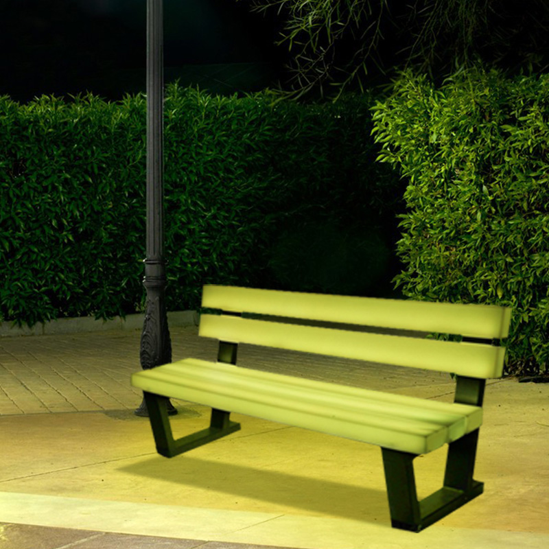Muebles LED de 16 colores Bancos de jardín impermeables Batería de litio recargable Silla LED al aire libre