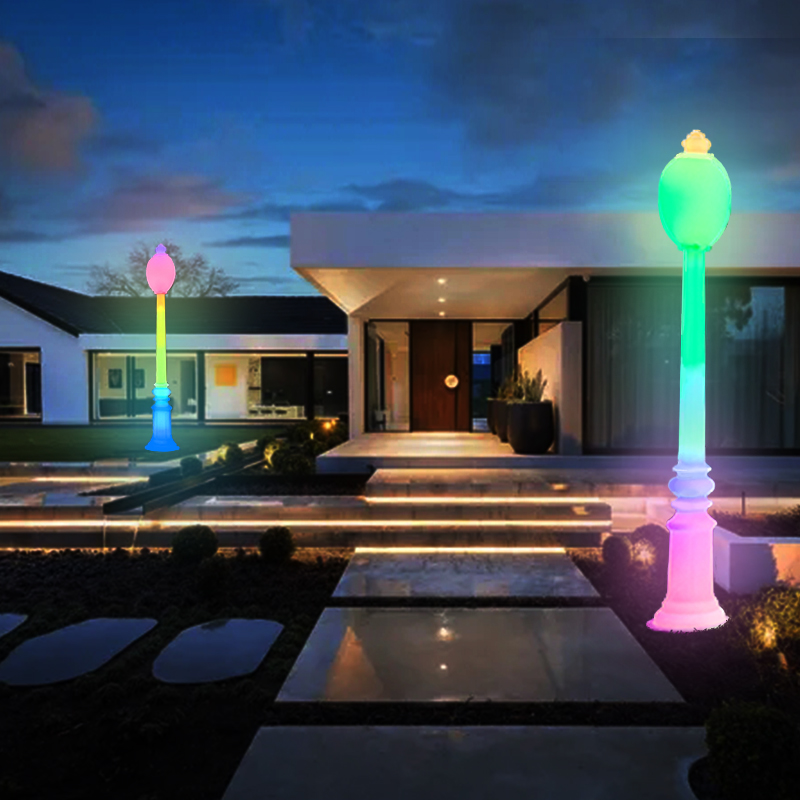 Post de la lámpara LED de decoración de jardín solar moderna al aire libre impermeable