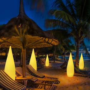 Decoración de la cubierta de la cubierta del patio del jardín LED MODERNO LED PISO ILUMINACIÓN REMOTA RGB COLOR CAMBIANDO Lámpara de luz LED Luces al aire libre Batería impermeable recargable