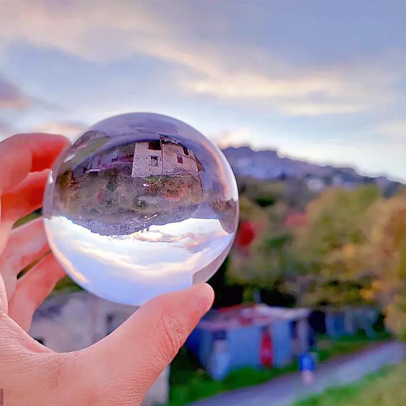 Decoración del hogar de mayor venta Resina acrílica sólida Magia Magia Mostrar bolas de cristal transparentes