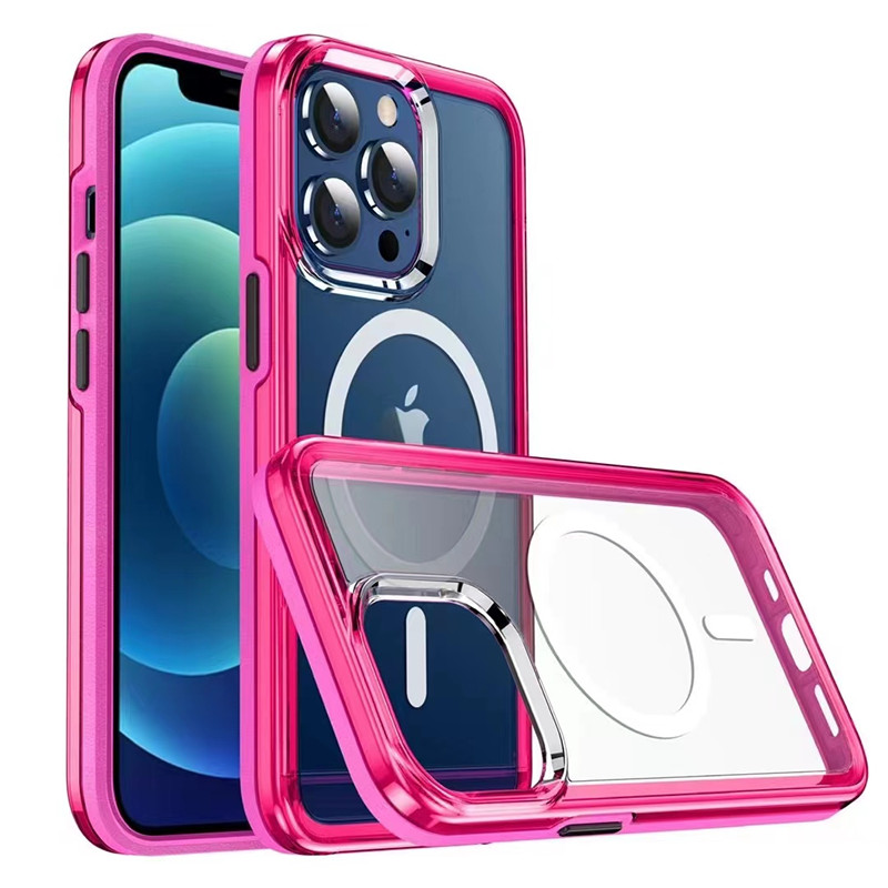 Adecuado para la caja magénica del iPhone 13, diseño de protección de carga rápida de diseño magnético transparente