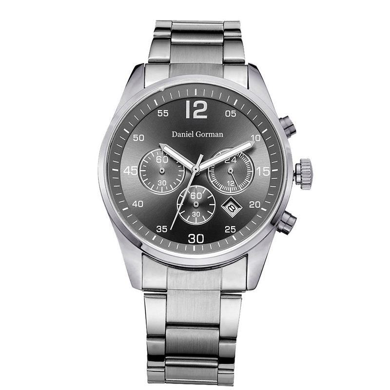Daniel Gorman RM2210 Nuevo diseño Venta caliente Banda de cuero Metálico Twist Platinum Ginebra Luxury Men relojes