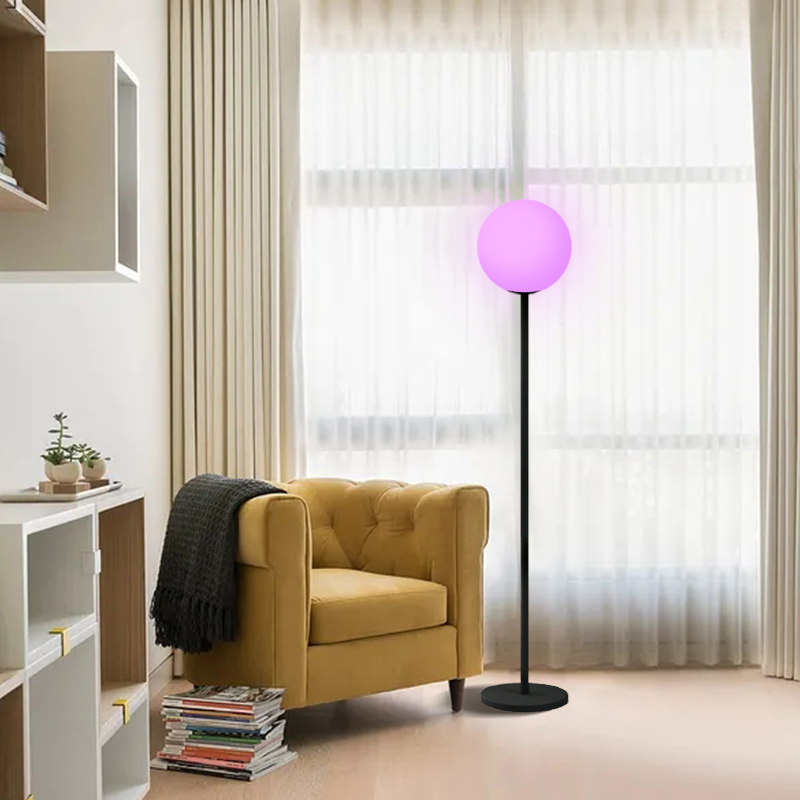 Lámpara de piso RGB moderna con atenuador para la sala de estar dormitorio de hotel Decoración de la lámpara de lámpara de lámpara con control remoto