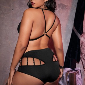 Detalle de cadena Anillo vinculado Corte de lencería sexy