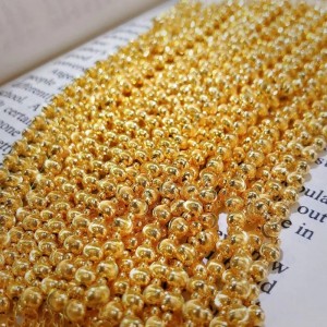 Pulsera de cuentas de oro de 18k lista para enviar