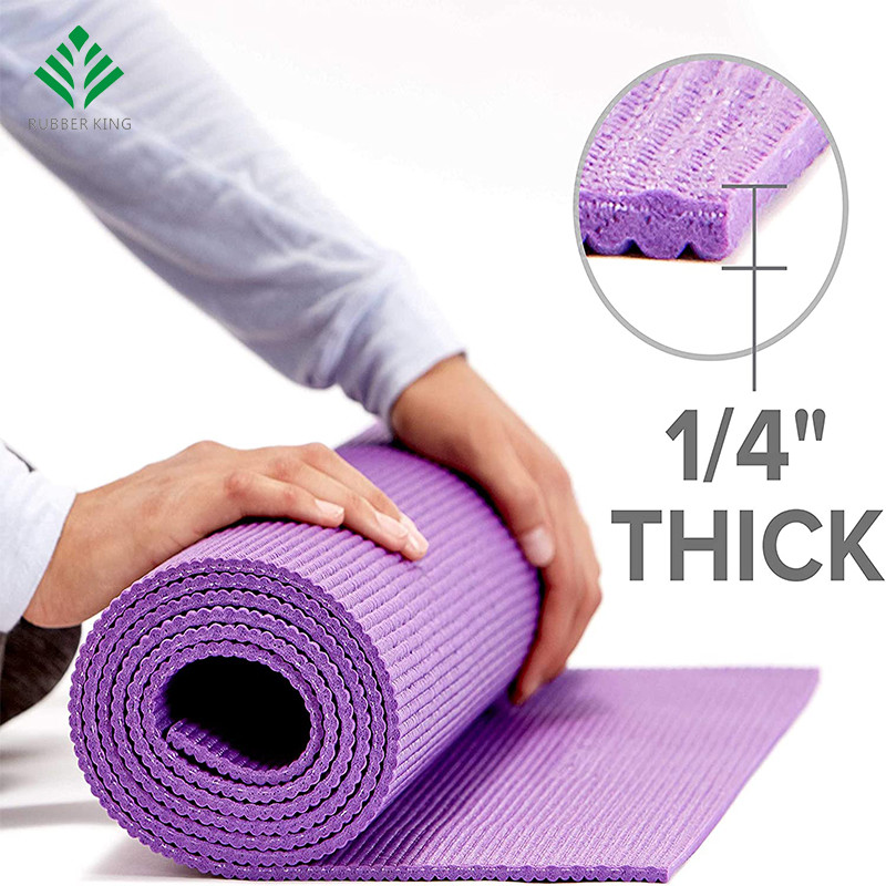 Estera de yoga premium con honda portadora de yoga, verde azulado, 72 pulgadas x 24 pulgadas x 1/4 pulgada de espesor
