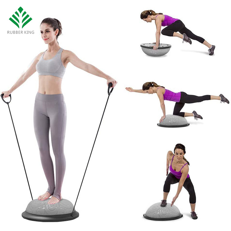 Entrenador de medio equilibrio de balón con correas Balance de balance de yoga anti -Slip para el entrenamiento central de ejercicios para ejercicios de ejercicio Ejercicio Gimnasio