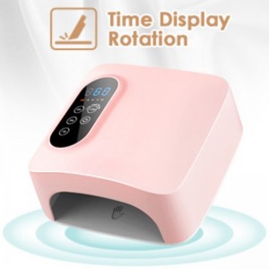 M&r 601Pro 72W Lámpara de uñas LED inalámbrica, secadora de uñas LED recargable, lámpara de rizado de uñas rápida inalámbrica de 15600 mAh, herramientas de manicura de manicura de arte de uñas de uñas de gel profesional para el...