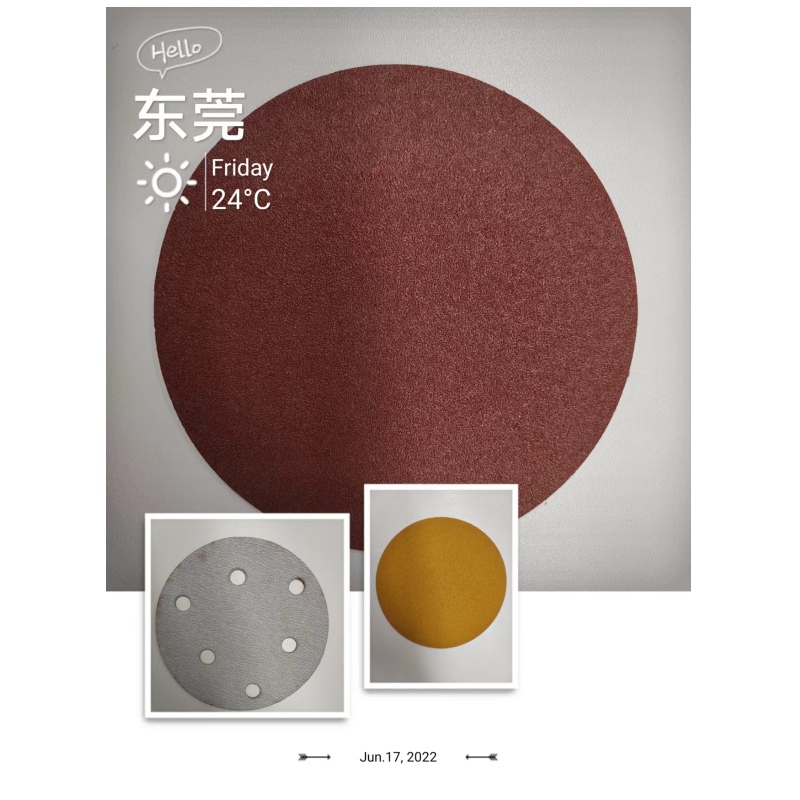 papel de lija de disco de arena roja y blanca