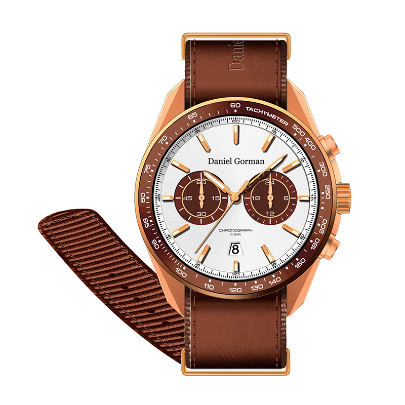 2022 Daniel Gormandg9005 Men de lujo Relojes de logotipo personalizado Reloj de doble tourbillon de acero inoxidable de acero inoxidable