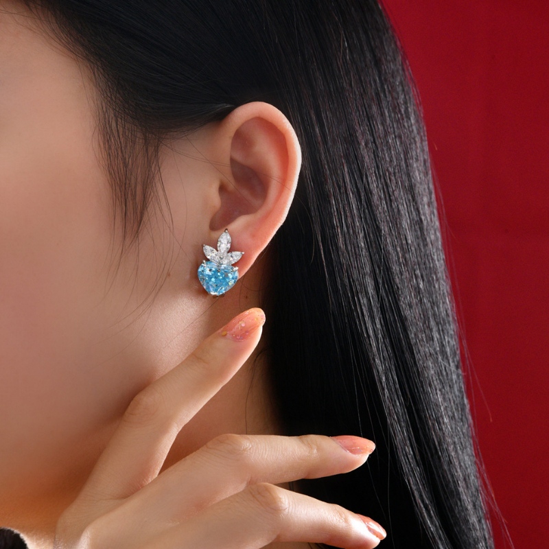 Arete de tierrasnuevas en forma de corazón