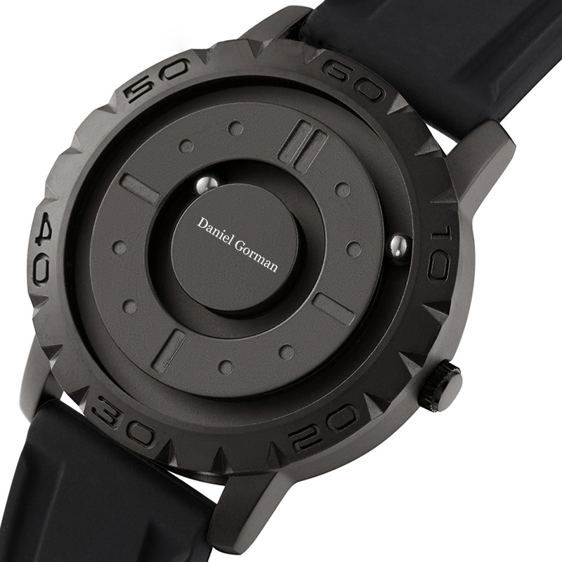 Daniel Gorman GO14 Magnetic Bead Men \\ s Watch Personalized Creative Sports Watch Fold Borderless Fashion Diseño de acero inoxidable Reloj impermeable