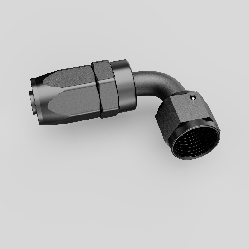 Una manguera 30 45 60 90 120 150 180 Grados Manguera giratoria End de aluminio Adaptador de combustible de aluminio Aceite de combustible de combustible para la manguera de la manguera de aceite