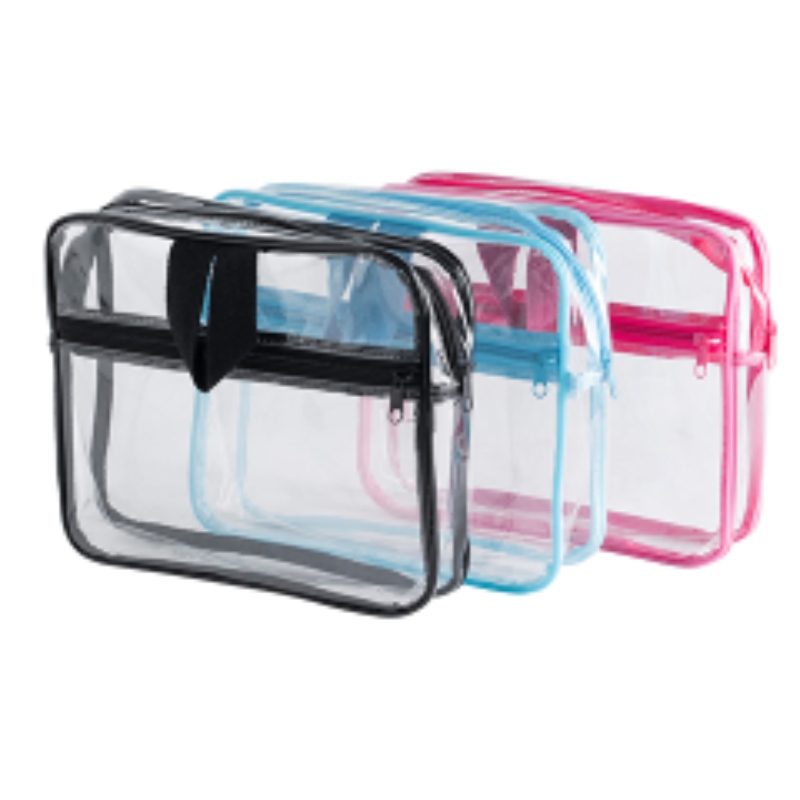 bolsa de lavado de bolsas cosmáticas de PVC Zip