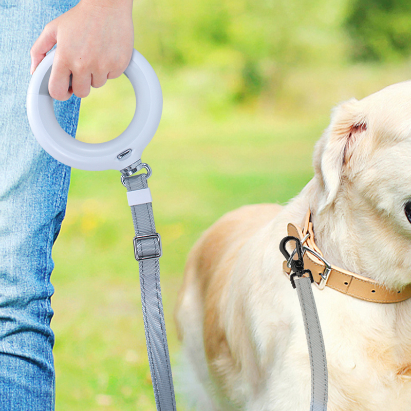 Correo de perro led reflectante de servicio pesado en maraña Corata de caca empotrada Compartimento Correa para caminar 360 Mango anti-Slip libre para perros medios pequeños&grandes perros