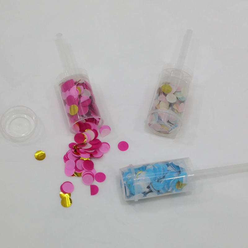 Push Pop Confetti Poppers para la graduación de género revele baby shower aniversario aniversario de añonuevo suministros de fiesta de cumpleaños (multicolor)