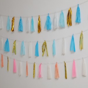 Borlas de papel de seda