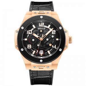 Baogela Men \\\\ Ratio mecánico Mecánico Automatic Hollow Fashion Men \\\\ \'s Luminoso Garm Dial 50m Wating Watch 2001 Negro