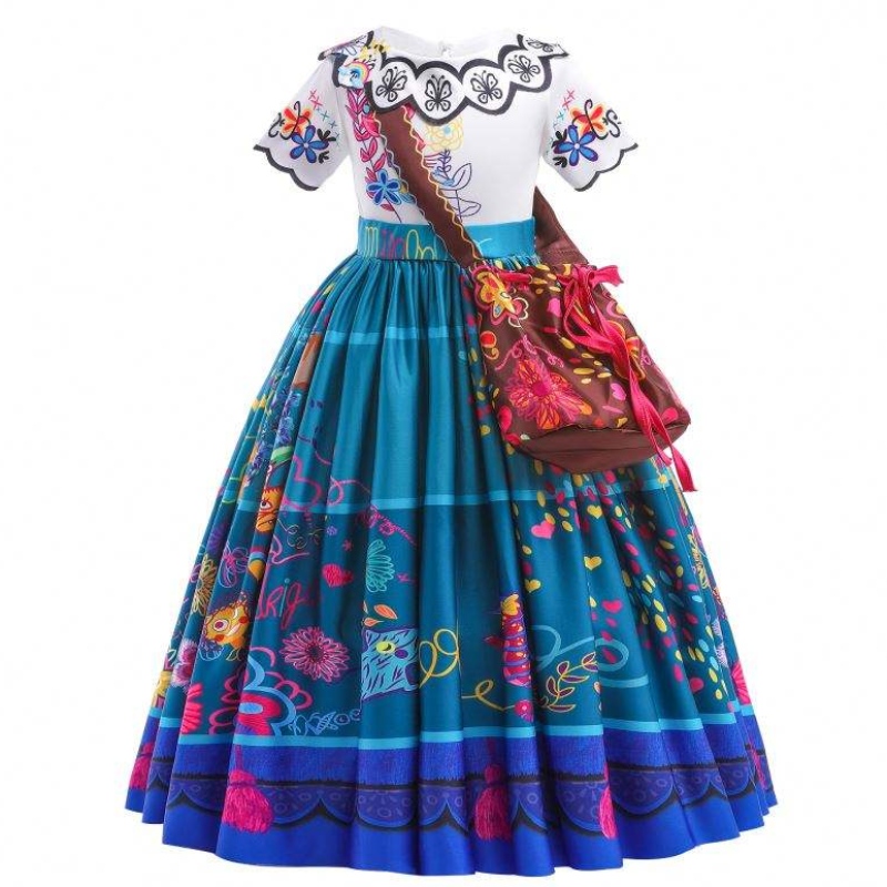 Vestimenta de cosplay de cosplay princesa princesa Encanto Mirabel Girl Vestido con bolso gratis