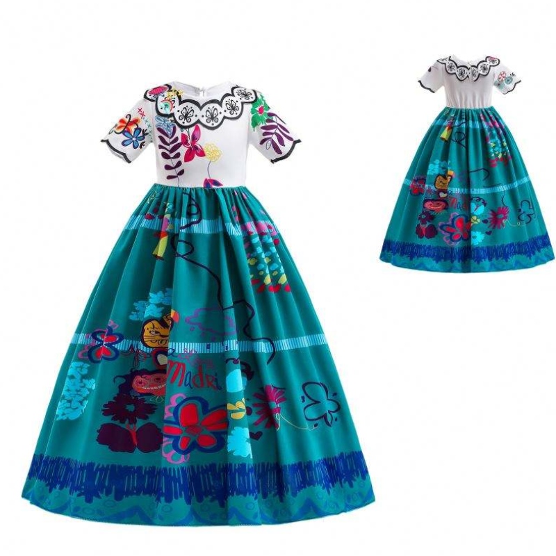 Vestidos de fantasía de chicas baige para princesa de halloween encanto mirabel vestido carnaval princesa disfraz paraniñas