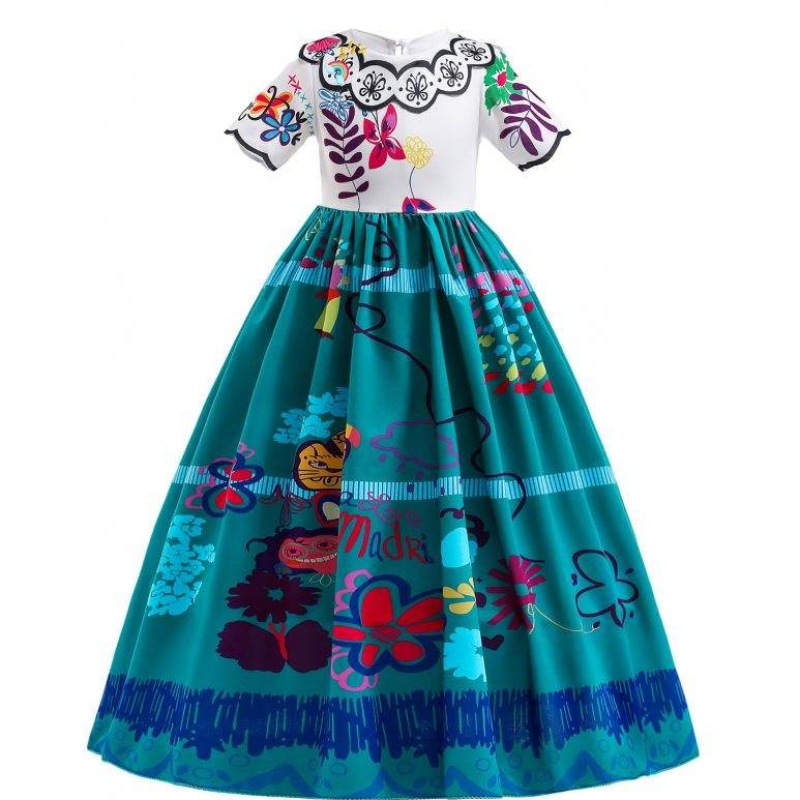 Vestidos de fantasía de chicas baige para princesa de halloween encanto mirabel vestido carnaval princesa disfraz paraniñas