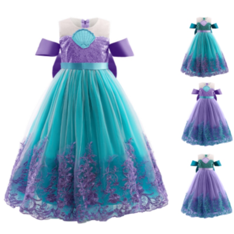 Mermaid Princess Girl Dress Kids Halloween Cosplay Cosegabias Costa