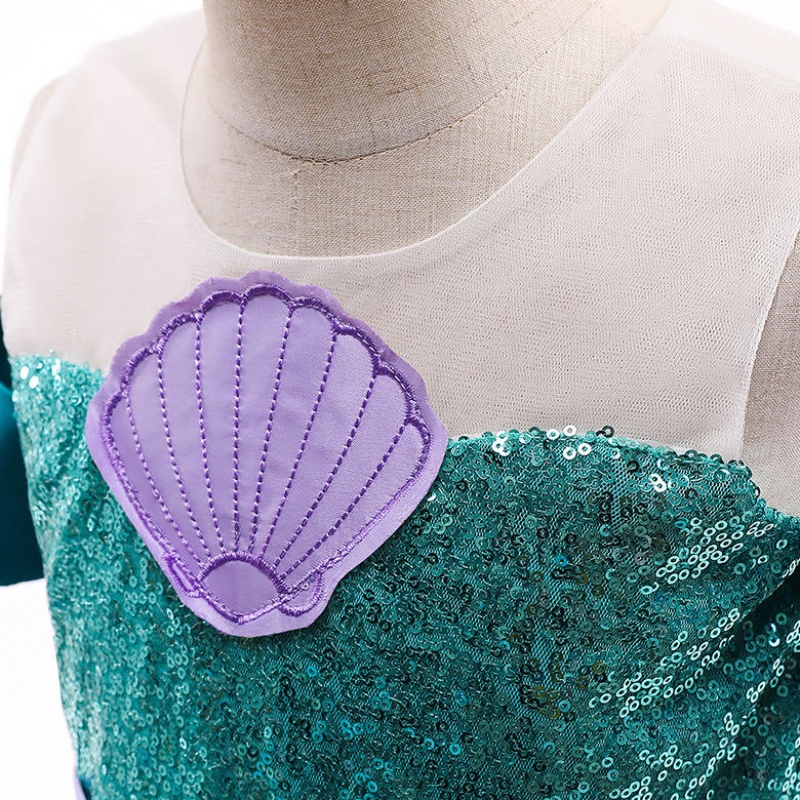 Mermaid Princess Girl Dress Kids Halloween Cosplay Cosegabias Costa